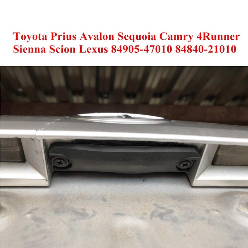 DEF غطاء زر تحرير مقبض باب صندوق السيارة الخلفي لسيارات بريوس أفالون سيكويا كامري 4رانر سيينا سايون 84905-47010 84840-21010 926-098 84840-47020 (أسود) - Image 4